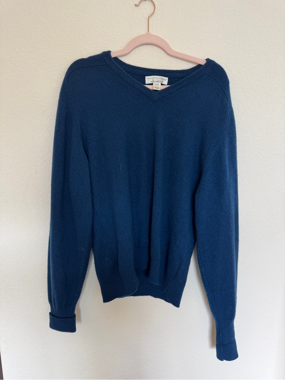 Saks Fifth Avenue 100% Cashmere V-Neck Sweater